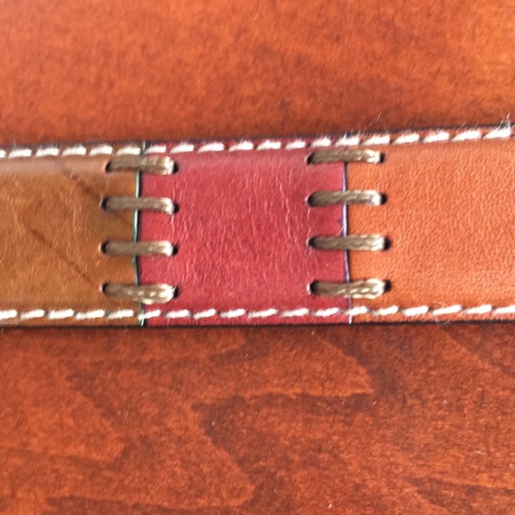 Fossil Patchwork Leather Medium exposed stitch - Picture 4 of 7